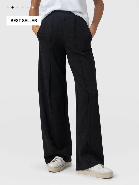 Saint + Sofia Pants - Saint + Sofia Keller Ponte Wide Leg Pant